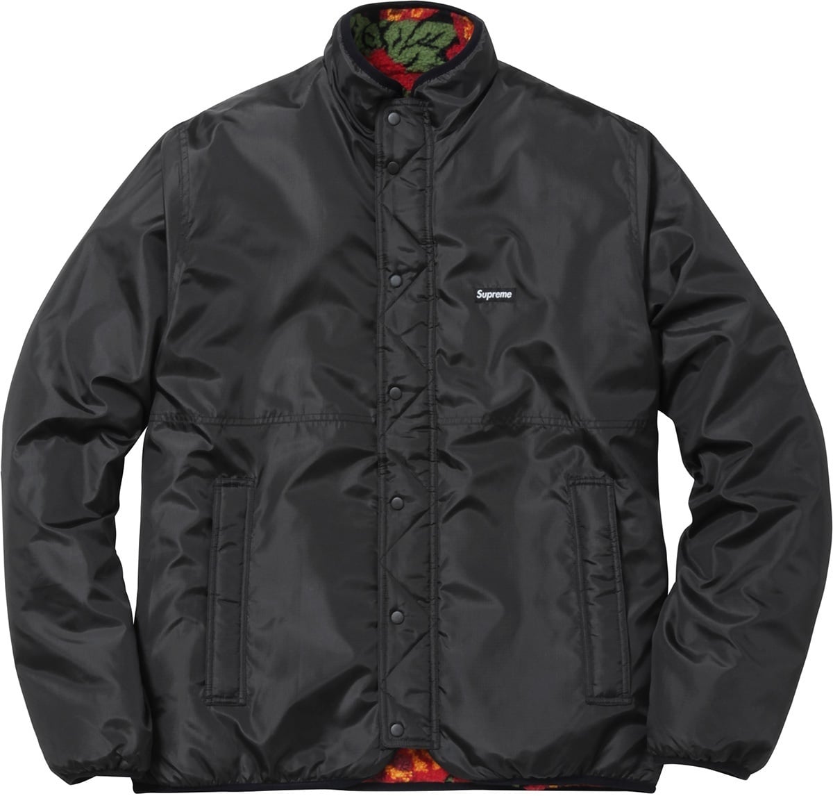 Roses Sherpa Fleece Reversible Jacket view 5